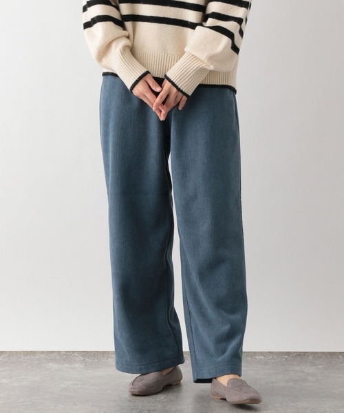 GLOBAL WORK Smile Seed Store(グローバルワーク スマイルシードストア)の「起毛カットコールパンツ/212317(その他パンツ・レディース・アイボリー/ブルー系その他4/チャコール・MEDIUM/LARGE)」の3枚目の写真
