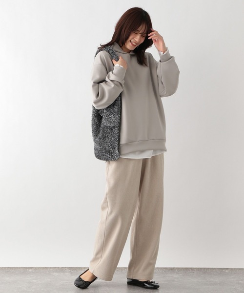 GLOBAL WORK Smile Seed Store(グローバルワーク スマイルシードストア)の「起毛カットコールパンツ/212317(その他パンツ・レディース・アイボリー/ブルー系その他4/チャコール・MEDIUM/LARGE)」の4枚目の写真
