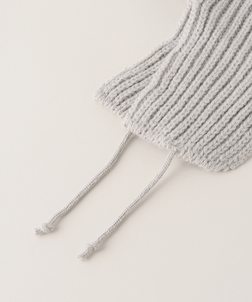 Stuart Austin(ステュアートオースティン)の「【STUART AUSTIN/スチュアート オースティン】 001rib Fright cap w earfla(ニットキャップ/ビーニー・レディース・ホワイト/ライトグレー・FREE)」の6枚目の写真