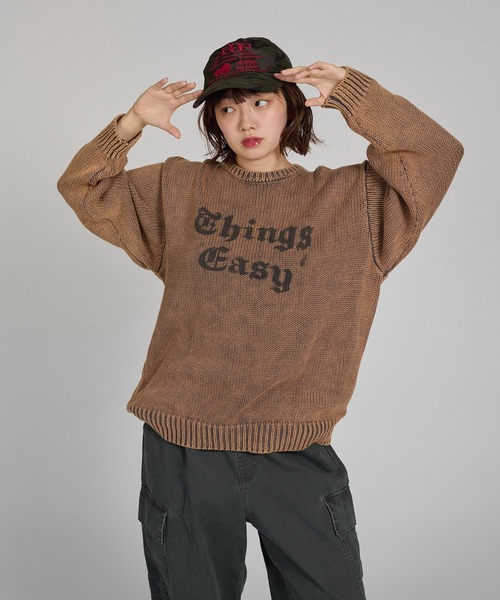 kutir(クティール)の「VINTAGE LIKE DESIGN KNIT/ヴィンテージライクデザインニット(ニット/セーター・メンズ・ブラウン/ブラック/ネイビー/レッド・LARGE/MEDIUM)」の2枚目の写真