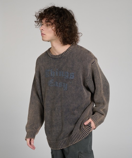 kutir(クティール)の「VINTAGE LIKE DESIGN KNIT/ヴィンテージライクデザインニット(ニット/セーター・メンズ・ブラウン/ブラック/ネイビー/レッド・LARGE/MEDIUM)」の3枚目の写真