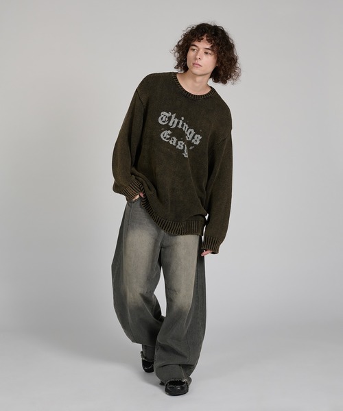 kutir(クティール)の「VINTAGE LIKE DESIGN KNIT/ヴィンテージライクデザインニット(ニット/セーター・メンズ・ブラウン/ブラック/ネイビー/レッド・LARGE/MEDIUM)」の7枚目の写真