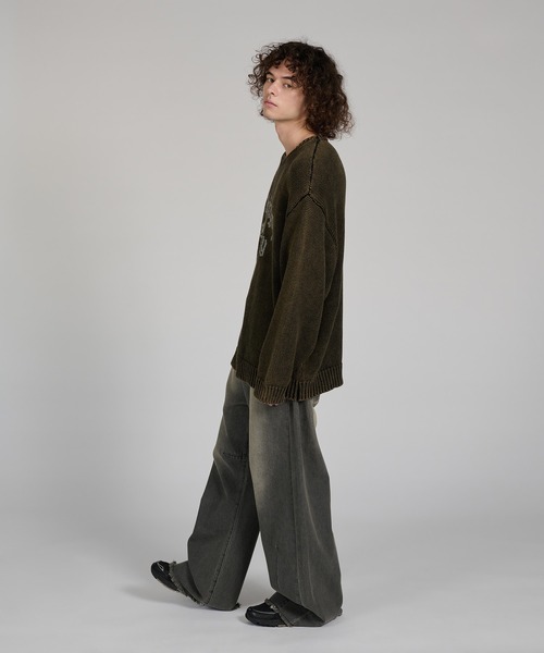 kutir(クティール)の「VINTAGE LIKE DESIGN KNIT/ヴィンテージライクデザインニット(ニット/セーター・メンズ・ブラウン/ブラック/ネイビー/レッド・LARGE/MEDIUM)」の8枚目の写真