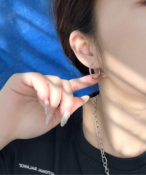 Burner(バーナー)の「【OKUOKU 0909】ミドルフープ ピアス 両耳用 oku-pierce-743484532584-7 Nn【RBTS】(ピアス(両耳用)・レディース・ゴールド/シルバー/ゴールド系・FREE)」の1枚目の写真