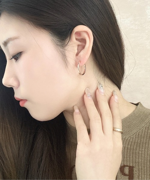 Burner(バーナー)の「【OKUOKU 0909】ミドルフープ ピアス 両耳用 oku-pierce-743484532584-7 Nn【RBTS】(ピアス(両耳用)・レディース・ゴールド/シルバー/ゴールド系・FREE)」の19枚目の写真