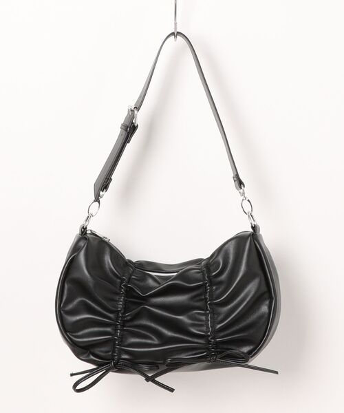 INGNI(イング)の「リボンギャザーショルダーバッグ(ハンドバッグ・レディース・アイボリー/ブラック/シルバー・ONE SIZE)」の12枚目の写真