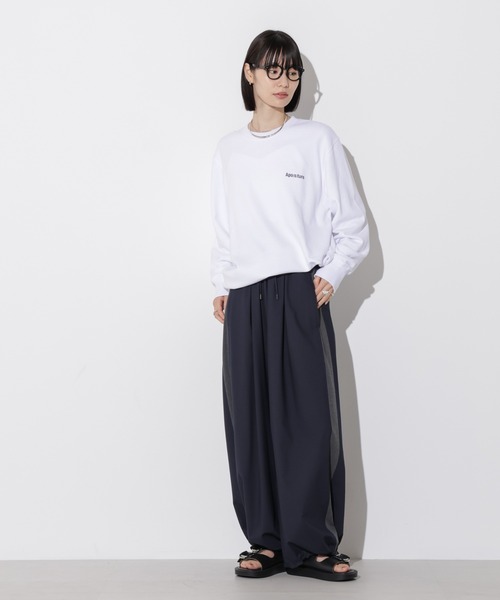 Apo(s)ture(アポスチャー)の「Apo(s)tureロゴクルーネックスウェット(スウェット・メンズ・ホワイト/ブラック/グレー・S/M/L/XL)」の7枚目の写真