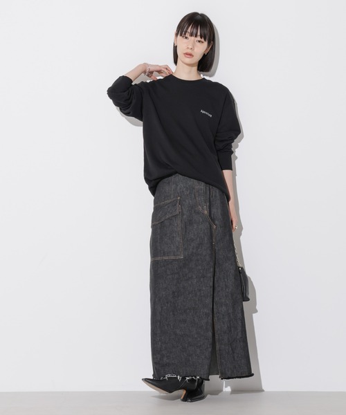 Apo(s)ture(アポスチャー)の「Apo(s)tureロゴクルーネックスウェット(スウェット・メンズ・ホワイト/ブラック/グレー・S/M/L/XL)」の21枚目の写真