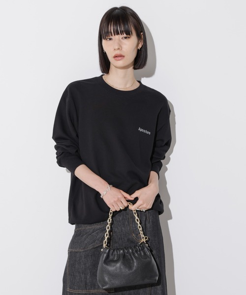 Apo(s)ture(アポスチャー)の「Apo(s)tureロゴクルーネックスウェット(スウェット・メンズ・ホワイト/ブラック/グレー・S/M/L/XL)」の18枚目の写真