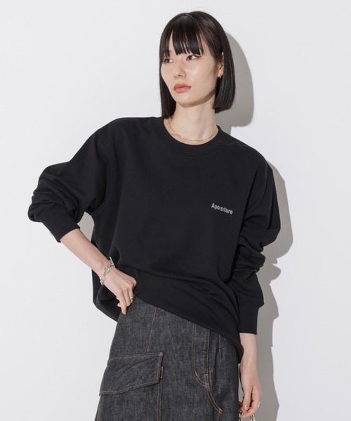Apo(s)ture(アポスチャー)の「Apo(s)tureロゴクルーネックスウェット(スウェット・メンズ・ホワイト/ブラック/グレー・S/M/L/XL)」の20枚目の写真