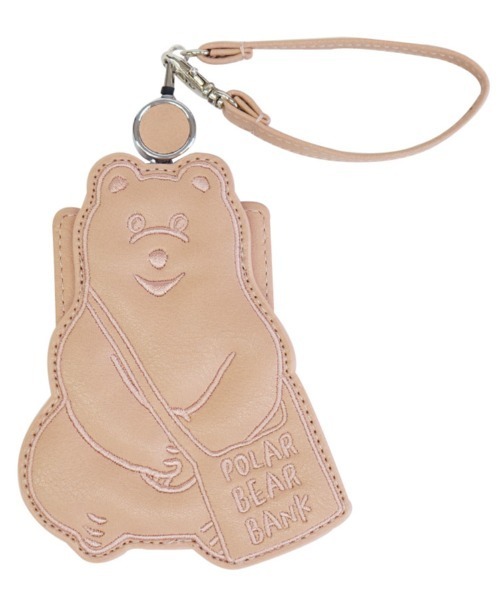 salle de bal（サルデバル）の「POLAR BEAR BANK / ポーラーベアバンク ダイカット刺繍リールパス パスケース PBB 042 MMI（パスケース・レディース・ブラック/グレイッシュベージュ/ピンク/ライトグレー・FREE）」の4枚目の写真