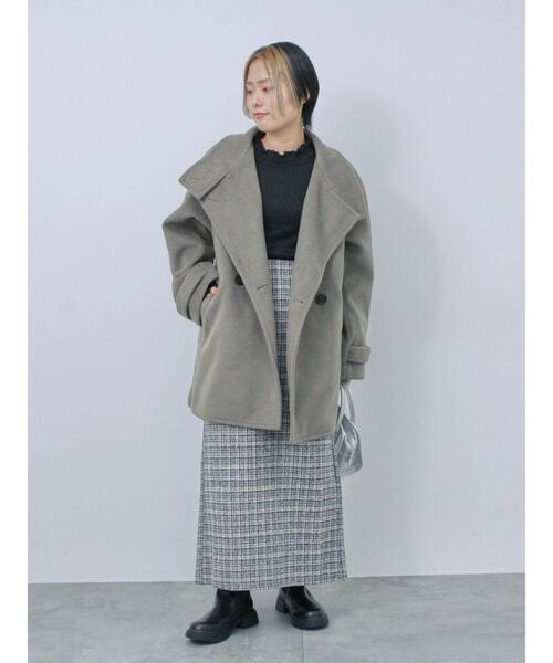 Samansa Mos2 blue(サマンサモスモスブルー)の「リブフリル衿ニットソー(Tシャツ/カットソー・レディース・ブラック/サックスブルー/オフホワイト・F)」の17枚目の写真