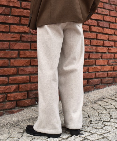 ジャージメルトンワイドスラックス【セットアップ対応】（スラックス