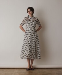 Diagram ダイアグラム 総刺繍　花柄　ワンピース　ドレス　 M126 GRACE CONTINENTAL - Diagram 花柄 膝丈ワンピース ノースリーブ