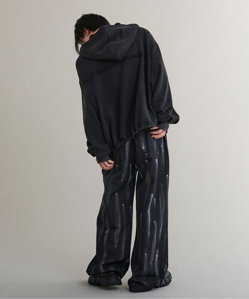 Ellno Loset（エルノロゼット）の「オーバーダイアノラックフーディ/SETUP対応（パーカー・メンズ・ブラック・MEDIUM/SMALL/LARGE）」の7枚目の写真