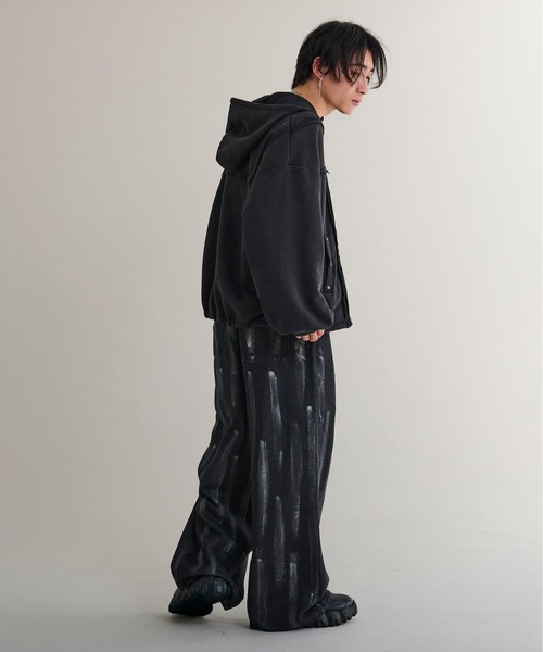 Ellno Loset（エルノロゼット）の「オーバーダイアノラックフーディ/SETUP対応（パーカー・メンズ・ブラック・MEDIUM/SMALL/LARGE）」の6枚目の写真