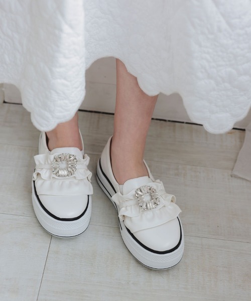 DONOBAN(ドノバン)の「ビジュープラットフォームスニーカー(スニーカー・レディース・ブラック/ホワイト・35/39/38/37/36)」の1枚目の写真