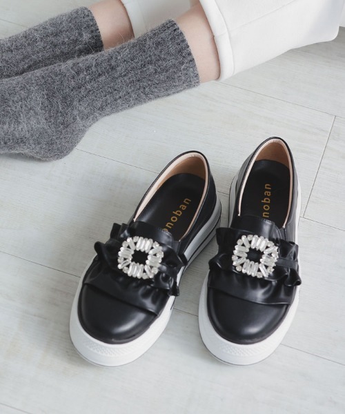 DONOBAN(ドノバン)の「ビジュープラットフォームスニーカー(スニーカー・レディース・ブラック/ホワイト・35/39/38/37/36)」の19枚目の写真