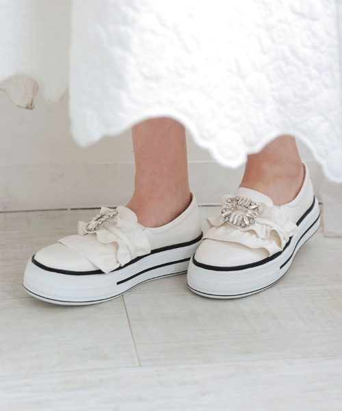 DONOBAN(ドノバン)の「ビジュープラットフォームスニーカー(スニーカー・レディース・ブラック/ホワイト・35/39/38/37/36)」の5枚目の写真