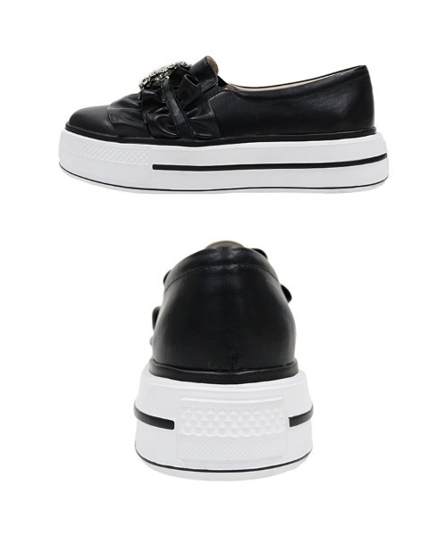 DONOBAN(ドノバン)の「ビジュープラットフォームスニーカー(スニーカー・レディース・ブラック/ホワイト・35/39/38/37/36)」の9枚目の写真