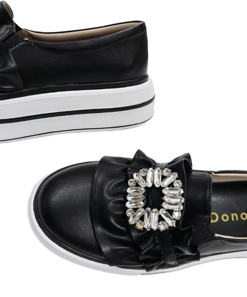 DONOBAN(ドノバン)の「ビジュープラットフォームスニーカー(スニーカー・レディース・ブラック/ホワイト・35/39/38/37/36)」の10枚目の写真