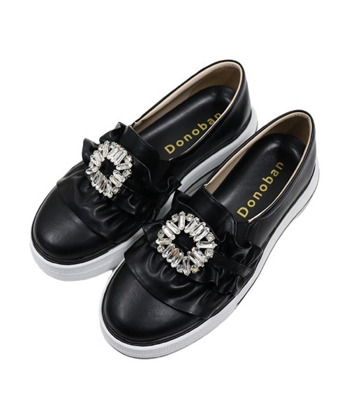 DONOBAN(ドノバン)の「ビジュープラットフォームスニーカー(スニーカー・レディース・ブラック/ホワイト・35/39/38/37/36)」の3枚目の写真