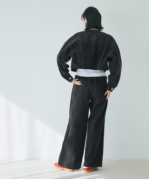 coca（coca）（コカ）の「【WEB限定セール】ワイドデニムパンツ（デニムパンツ・レディース・ブラック/ブルー・S/L/M）」の5枚目の写真