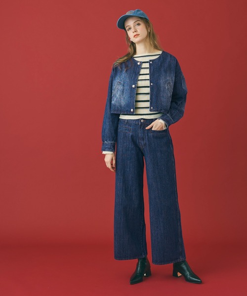 coca（coca）（コカ）の「【WEB限定セール】ワイドデニムパンツ（デニムパンツ・レディース・ブラック/ブルー・S/L/M）」の15枚目の写真