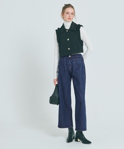 coca（coca）（コカ）の「【WEB限定セール】ワイドデニムパンツ（デニムパンツ・レディース・ブラック/ブルー・S/L/M）」の17枚目の写真