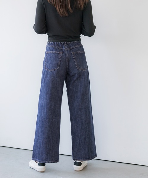 coca（coca）（コカ）の「【WEB限定セール】ワイドデニムパンツ（デニムパンツ・レディース・ブラック/ブルー・S/L/M）」の11枚目の写真