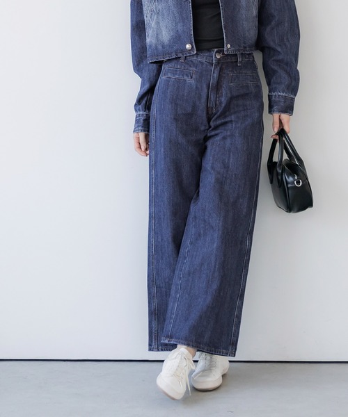 coca（coca）（コカ）の「【WEB限定セール】ワイドデニムパンツ（デニムパンツ・レディース・ブラック/ブルー・S/L/M）」の13枚目の写真