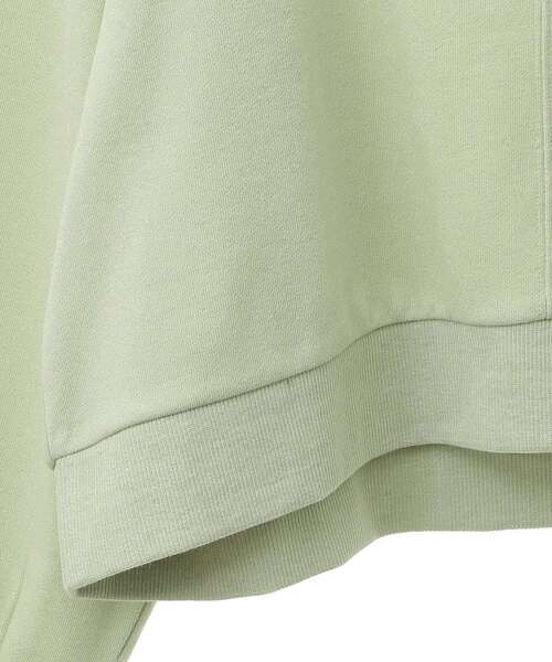 Green Parks(グリーンパークス)の「ショート丈ラメ裏毛ボートネックプルオーバー(スウェット・レディース・アイボリー/グリーン/グレー/イエロー/オレンジ・FREE)」の8枚目の写真
