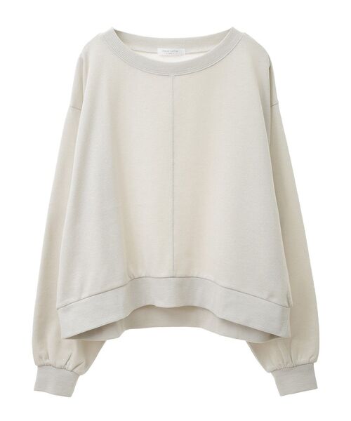 Green Parks(グリーンパークス)の「ショート丈ラメ裏毛ボートネックプルオーバー(スウェット・レディース・アイボリー/グリーン/グレー/イエロー/オレンジ・FREE)」の11枚目の写真