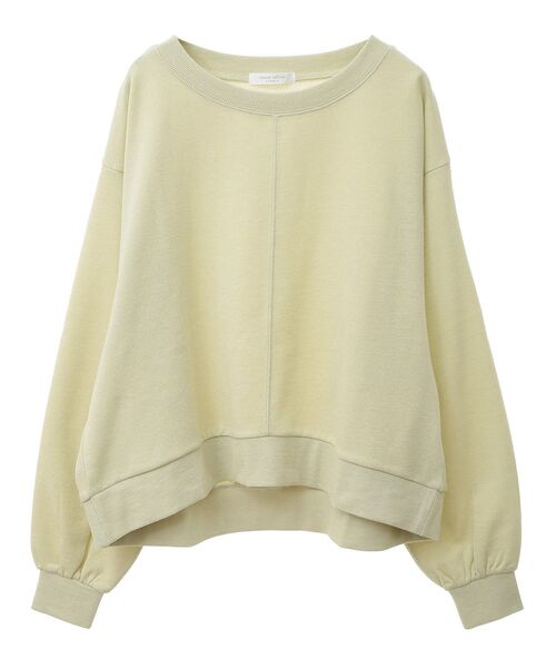 Green Parks(グリーンパークス)の「ショート丈ラメ裏毛ボートネックプルオーバー(スウェット・レディース・アイボリー/グリーン/グレー/イエロー/オレンジ・FREE)」の14枚目の写真