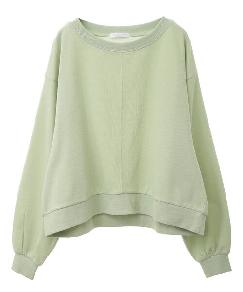 Green Parks(グリーンパークス)の「ショート丈ラメ裏毛ボートネックプルオーバー(スウェット・レディース・アイボリー/グリーン/グレー/イエロー/オレンジ・FREE)」の15枚目の写真