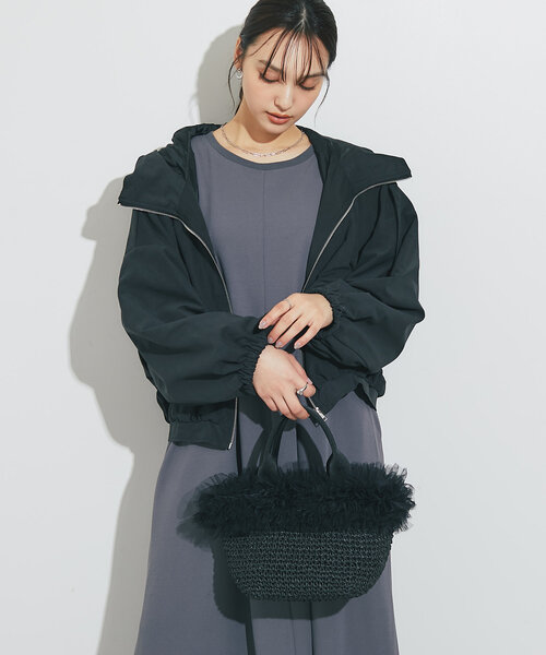 un dix cors（アンディコール）の「フード付きショートマンパ（マウンテンパーカー・レディース・アイボリー/カーキ/ブラック・FREE）」の21枚目の写真