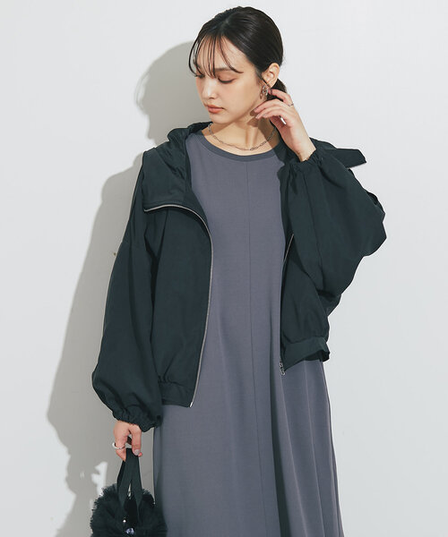 un dix cors（アンディコール）の「フード付きショートマンパ（マウンテンパーカー・レディース・アイボリー/カーキ/ブラック・FREE）」の22枚目の写真