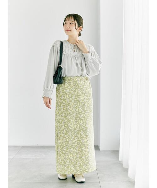 Te chichi TERRASSE(テチチテラス)の「フリンジチュール切替ブラウス(シャツ/ブラウス・レディース・ブラック/グレー/オフホワイト・F)」の8枚目の写真
