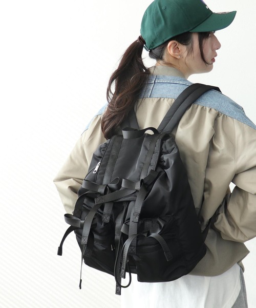 Casselini(キャセリーニ)の「【Casselini】リボンバックパック @(バックパック/リュック・レディース・ブラック/カーキ/ブルー・FREE)」の22枚目の写真