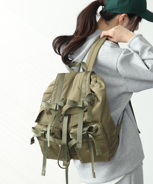 Casselini(キャセリーニ)の「【Casselini】リボンバックパック @(バックパック/リュック・レディース・ブラック/カーキ/ブルー・FREE)」の21枚目の写真