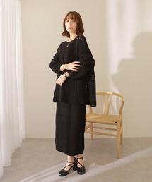 LAULEN([)openwork knit skirt set /҂ ؂ւ O jbg XJ[g 2_ Zbg(ZbgAbv)