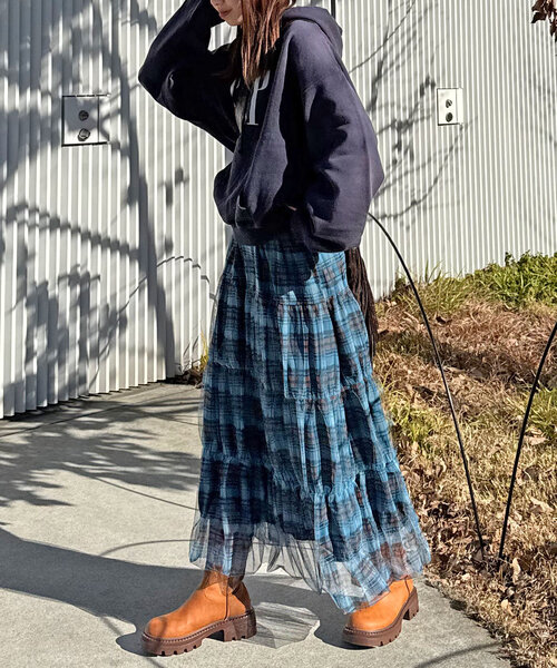 CIAOPANIC（チャオパニック）の「チュールティアードバルーンスカート（スカート・レディース・ピンク/オレンジ/ブルー/グリーン・ONE SIZE）」の7枚目の写真