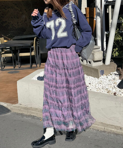 CIAOPANIC（チャオパニック）の「チュールティアードバルーンスカート（スカート・レディース・ピンク/オレンジ/ブルー/グリーン・ONE SIZE）」の11枚目の写真