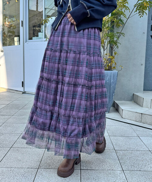 CIAOPANIC（チャオパニック）の「チュールティアードバルーンスカート（スカート・レディース・ピンク/オレンジ/ブルー/グリーン・ONE SIZE）」の13枚目の写真