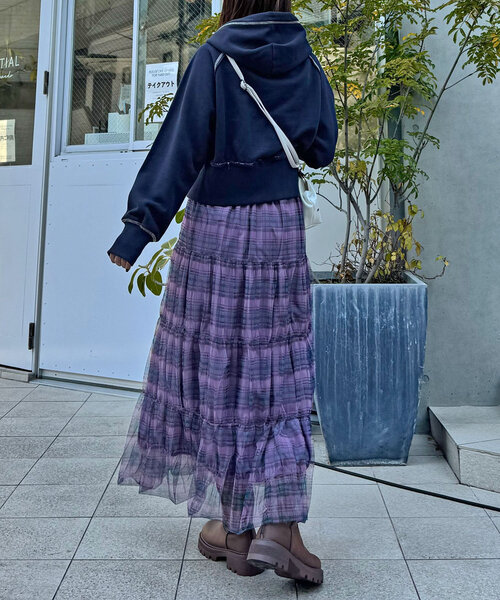 CIAOPANIC（チャオパニック）の「チュールティアードバルーンスカート（スカート・レディース・ピンク/オレンジ/ブルー/グリーン・ONE SIZE）」の18枚目の写真