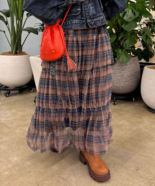 CIAOPANIC（チャオパニック）の「チュールティアードバルーンスカート（スカート・レディース・ピンク/オレンジ/ブルー/グリーン・ONE SIZE）」の19枚目の写真