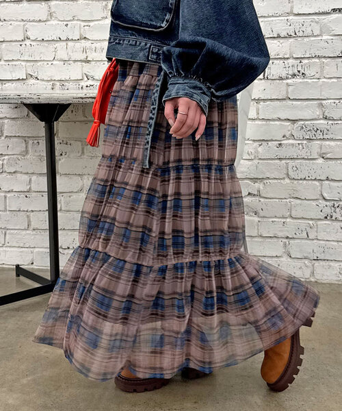 CIAOPANIC（チャオパニック）の「チュールティアードバルーンスカート（スカート・レディース・ピンク/オレンジ/ブルー/グリーン・ONE SIZE）」の21枚目の写真