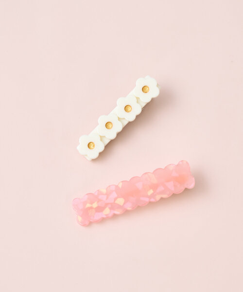BIRTHDAY BAR(バースデイバー)の「KIDS HAIR PIN フラワーともくもく(ヘアピン・レディース・パープル/ホワイト・0)」の3枚目の写真