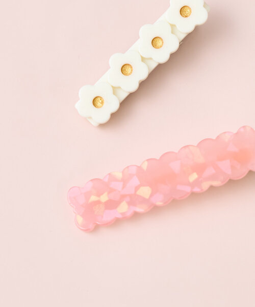 BIRTHDAY BAR(バースデイバー)の「KIDS HAIR PIN フラワーともくもく(ヘアピン・レディース・パープル/ホワイト・0)」の4枚目の写真