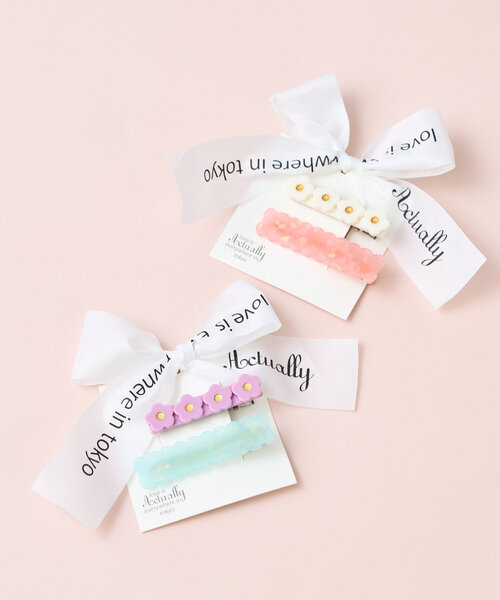 BIRTHDAY BAR(バースデイバー)の「KIDS HAIR PIN フラワーともくもく(ヘアピン・レディース・パープル/ホワイト・0)」の5枚目の写真
